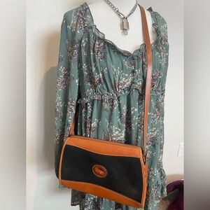 Dooney and Bourke Black and Brown Crossbody Bag w/ Wallet